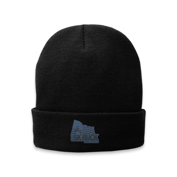 PORT & COMPANY - Fleece Lined Knit Cap - POLICE Thumbnail